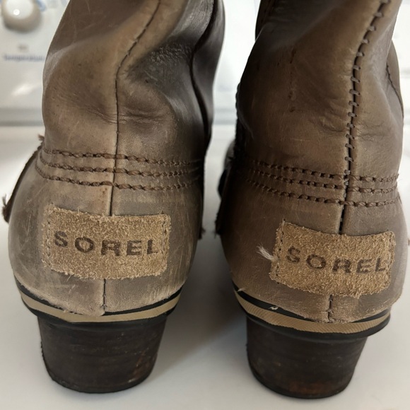 SOREL SLIMPACK TALL BOOTS Size 8 Equestrian Riding Leather Shale Gray Rain Snow - Picture 12 of 12